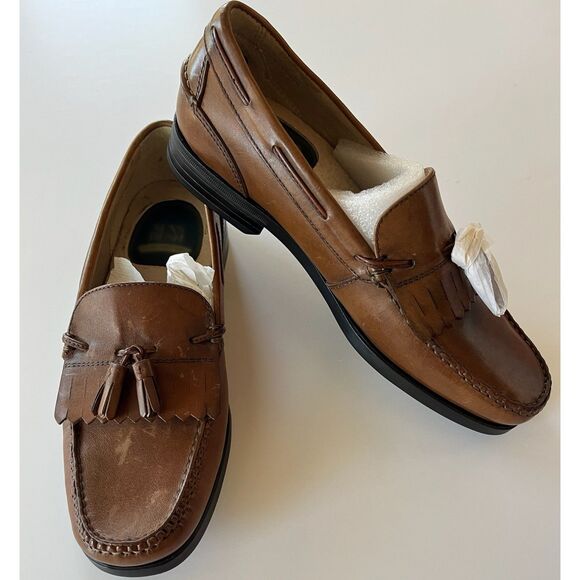 Nunn Bush Men’s Comfort Gel Brown Leather Tassel Slip On Loafer Shoe Size 8M - Picture 9 of 9